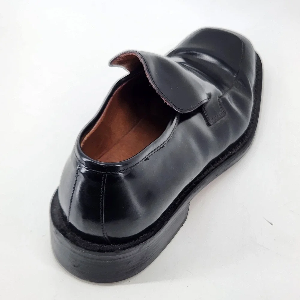 Senso Loafers Mens EU 43‎ US 10 Black Patent Leather Slip On Shoes Italy